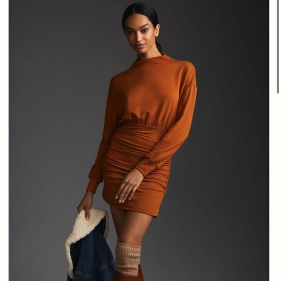 Daily Practice by Anthropologie Ruched Cozy Dress size Medium - Picture 1 of 16